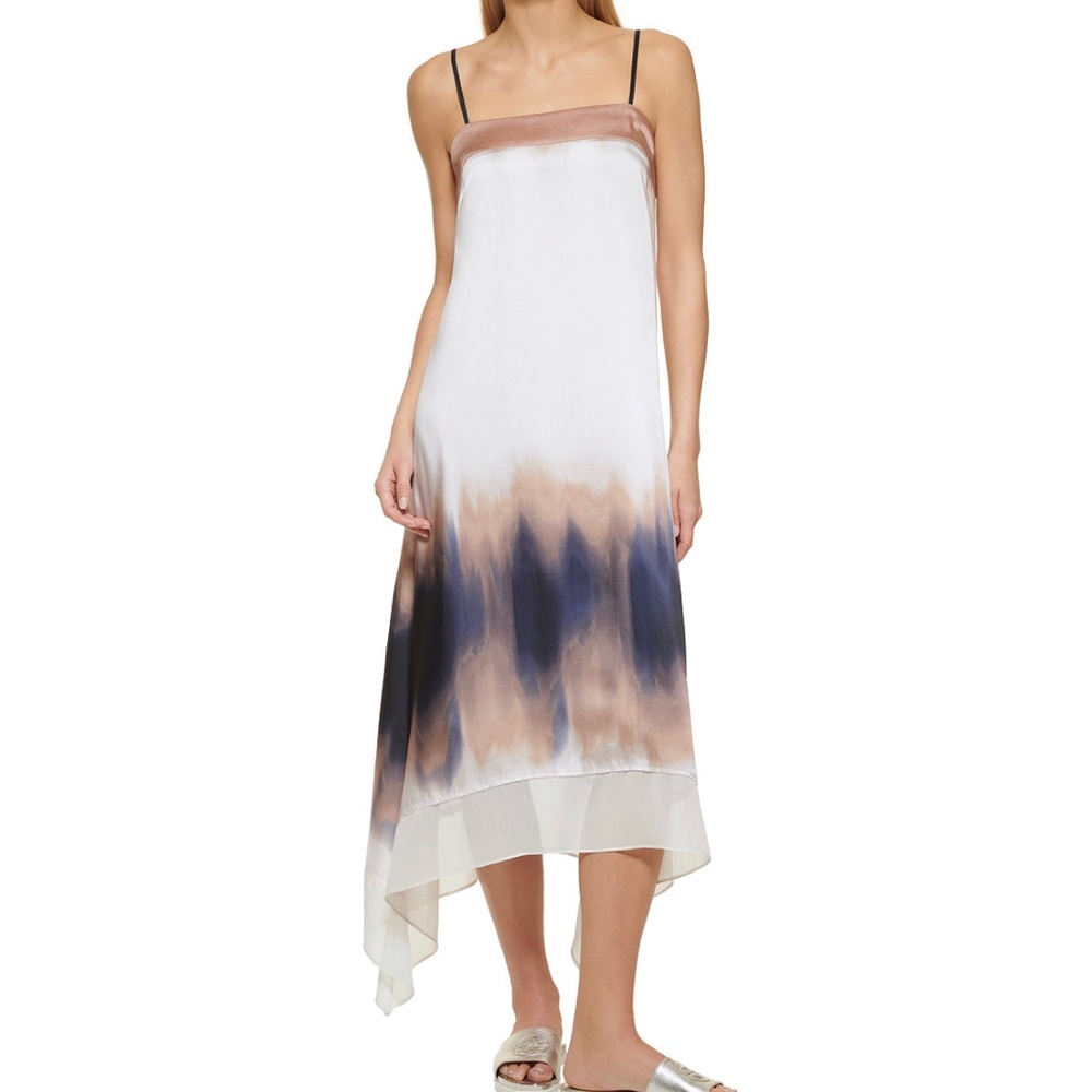 DKNY Asymmetrical Maxi Dress